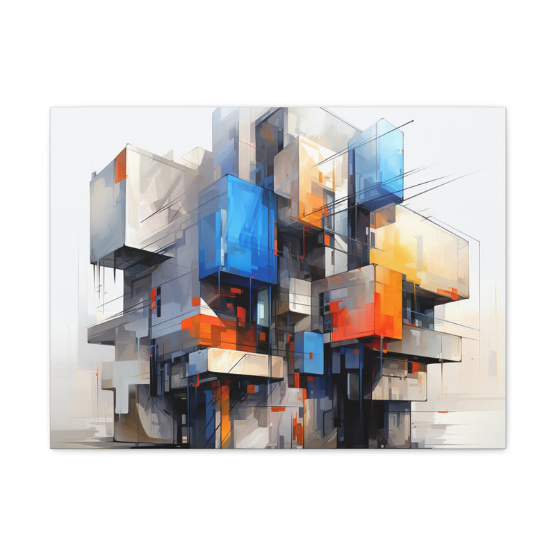 Abstract art building Canvas