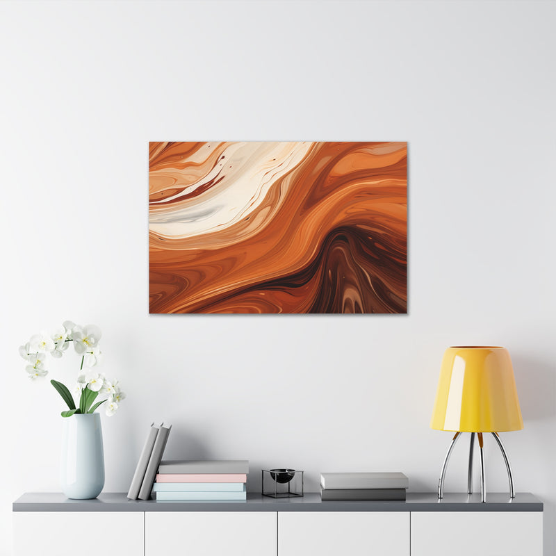 Abstract art color brown3 Canvas