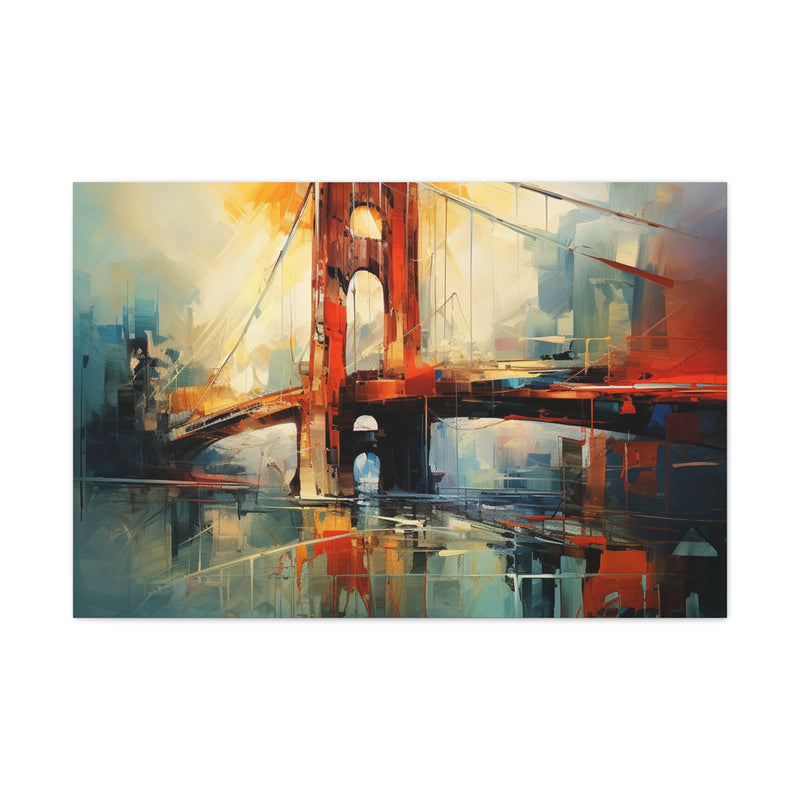 Abstract art color bridges4 Canvas