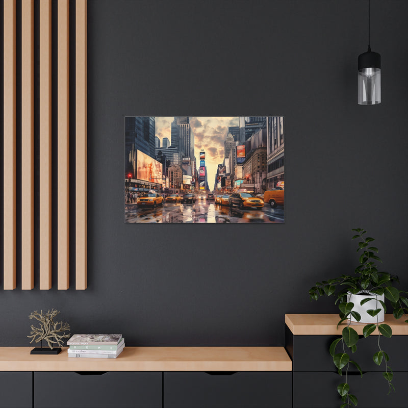 Cities New York, Los Angeles and Chicago mix Canvas