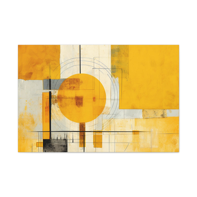 Abstract art color yellow3 Canvas