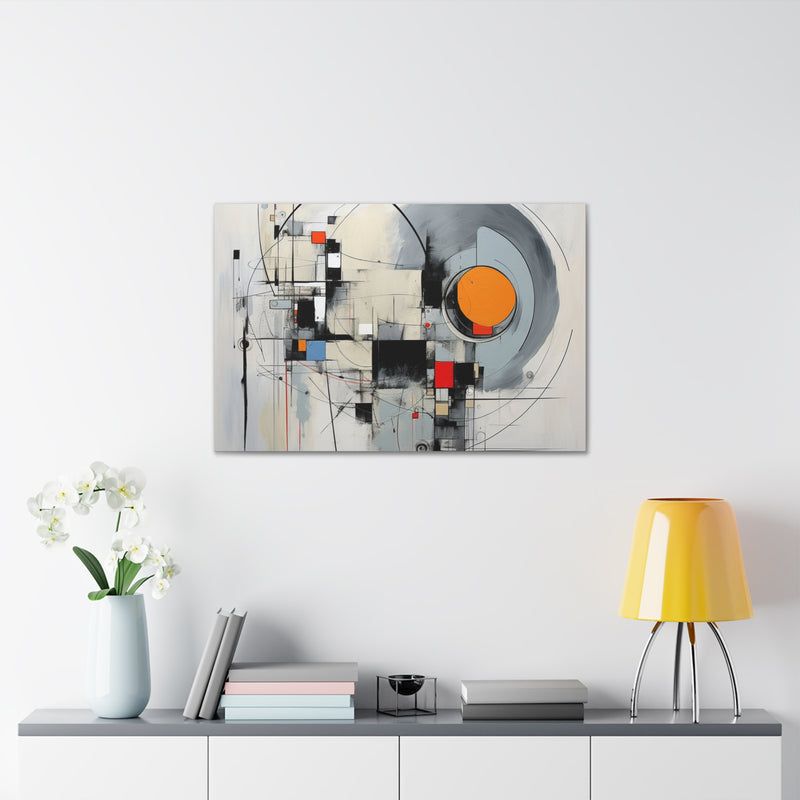 Abstract art color gray Canvas