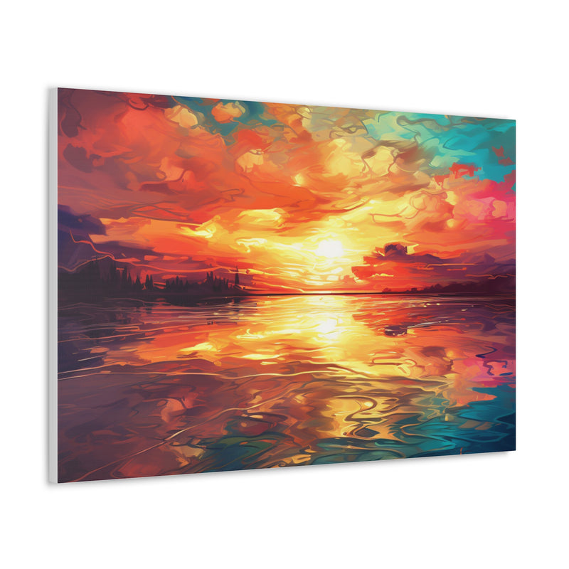 Abstract art color sunset Canvas
