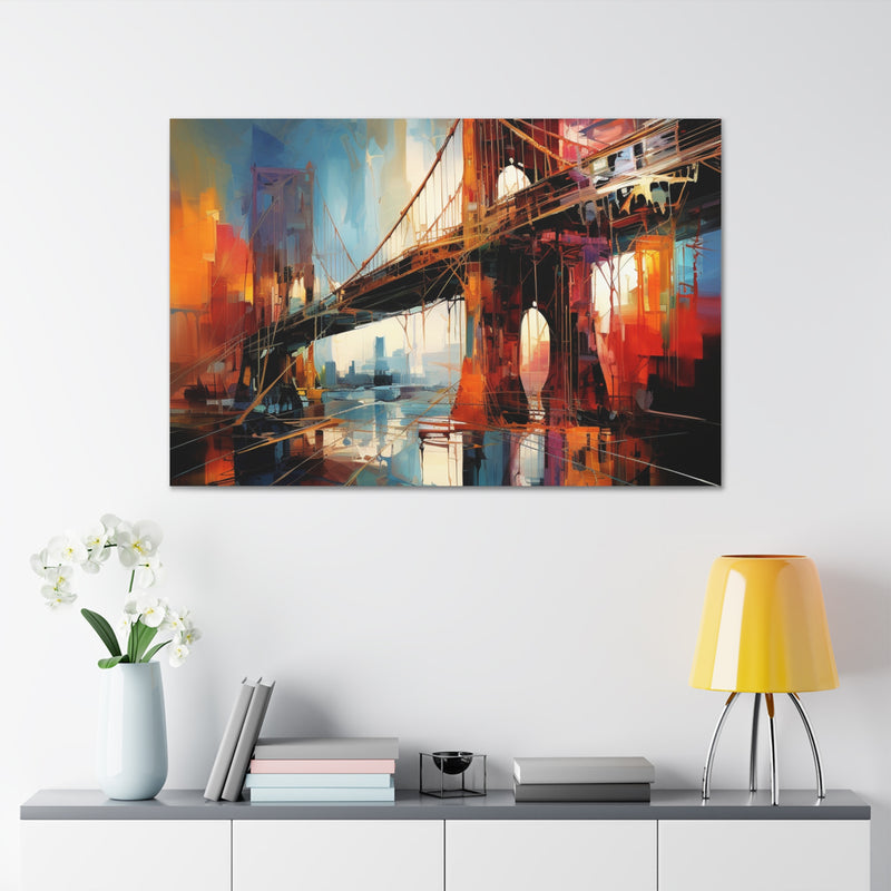 Abstract art color bridges5 Canvas