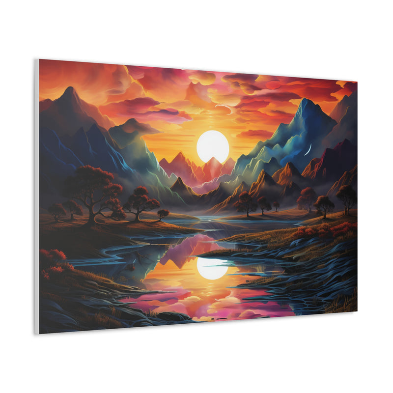 Sunset Abstract Art Canvas