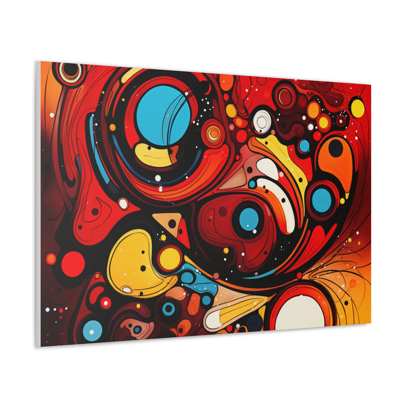 Abstract art color red4 Canvas
