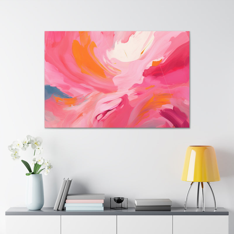 Abstract art color pink Canvas
