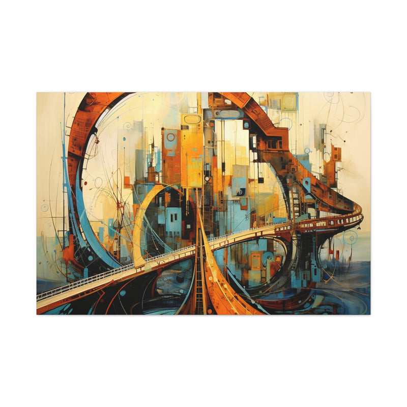 Abstract art color bridges8 Canvas