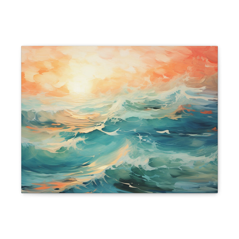 Abstract art color ocean2 Canvas
