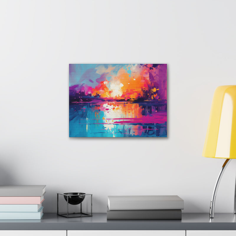 Abstract art color lake3 Canvas