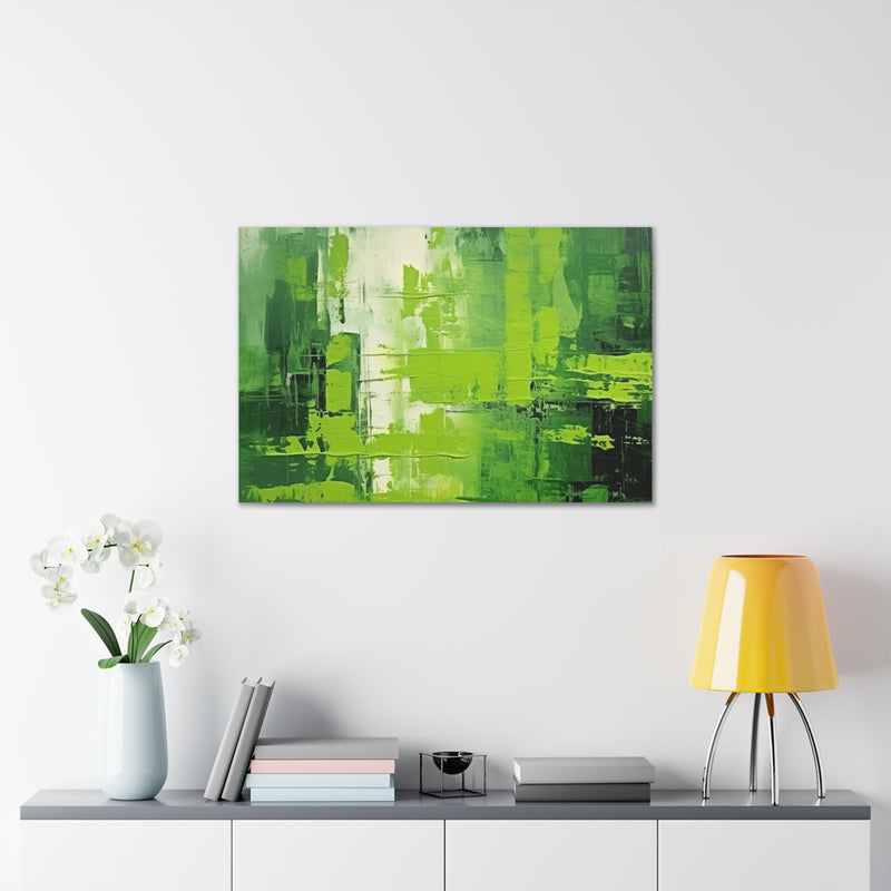 Abstract art color green7 Canvas