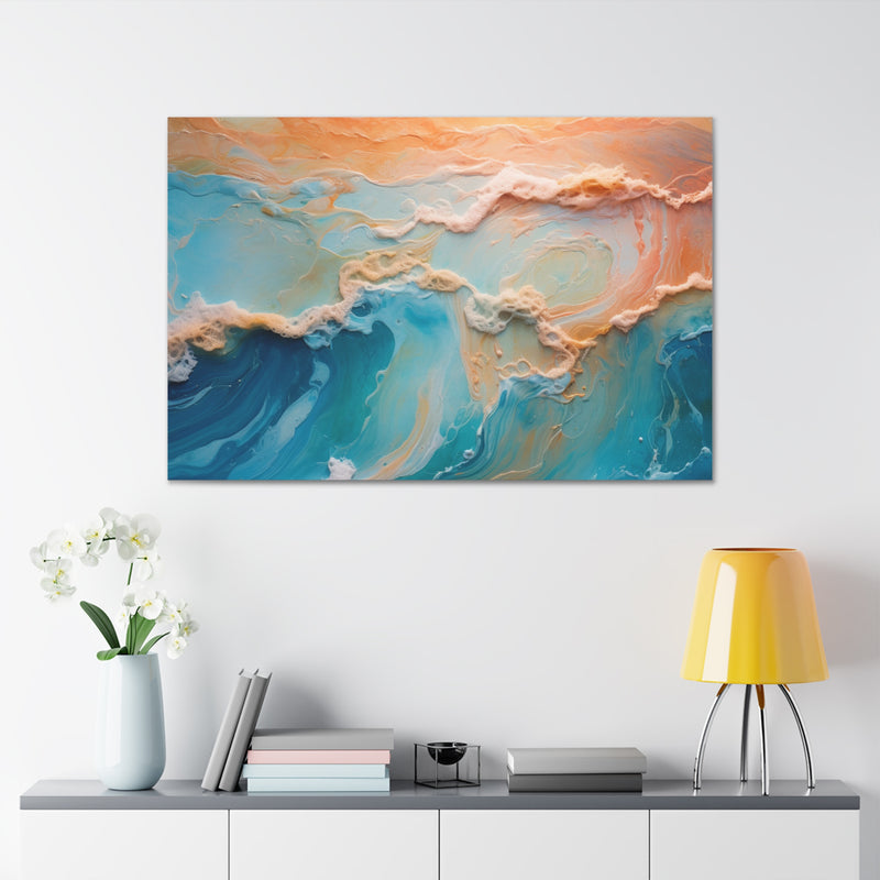 Abstract art color ocean Canvas