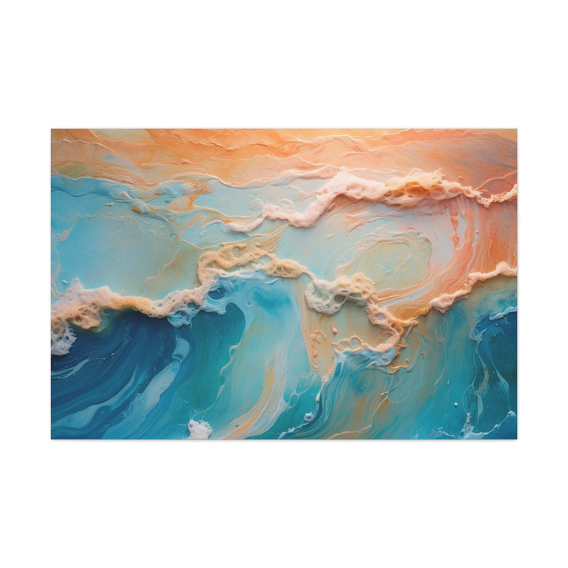 Abstract art color ocean Canvas