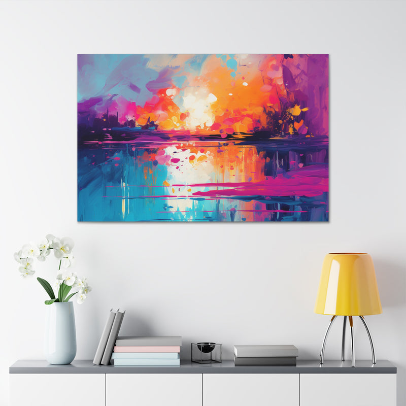 Abstract art color lake3 Canvas