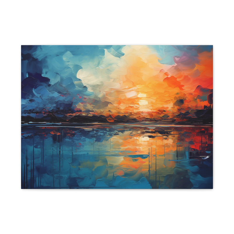 Abstract art color lake Canvas