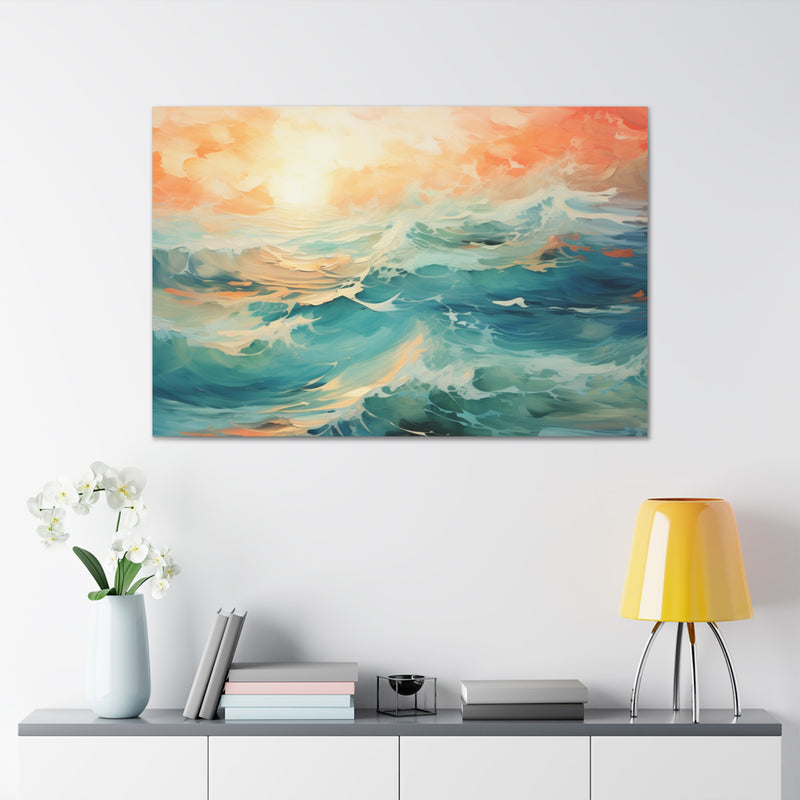 Abstract art color ocean2 Canvas