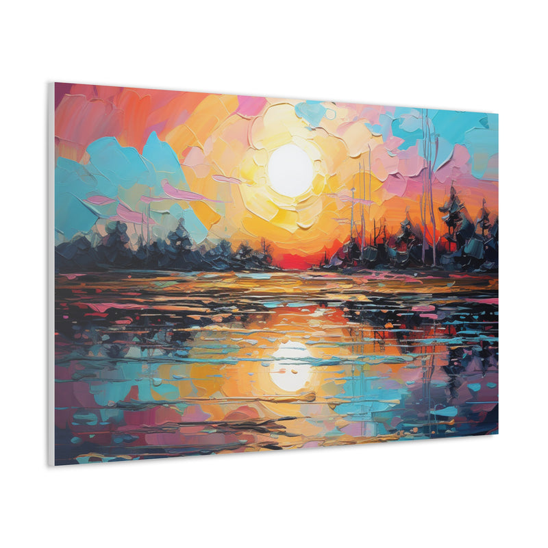Abstract art color lake5 Canvas
