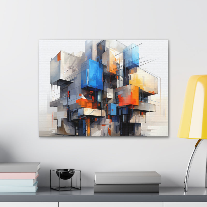 Abstract art building Canvas
