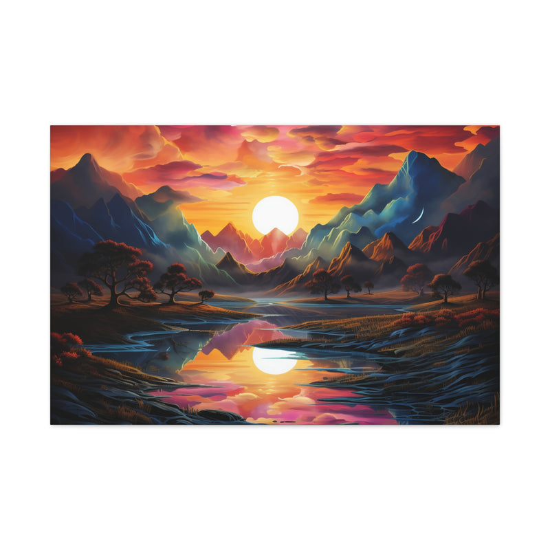 Sunset Abstract Art Canvas