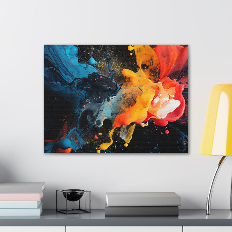 Abstract art color Black Canvas