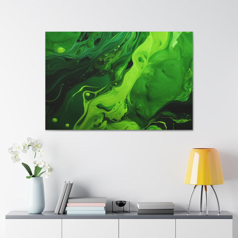 Abstract art color green Canvas