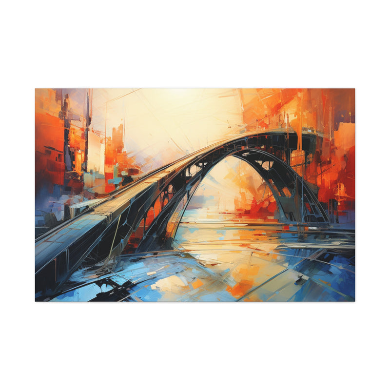 Abstract art color bridges2 Canvas