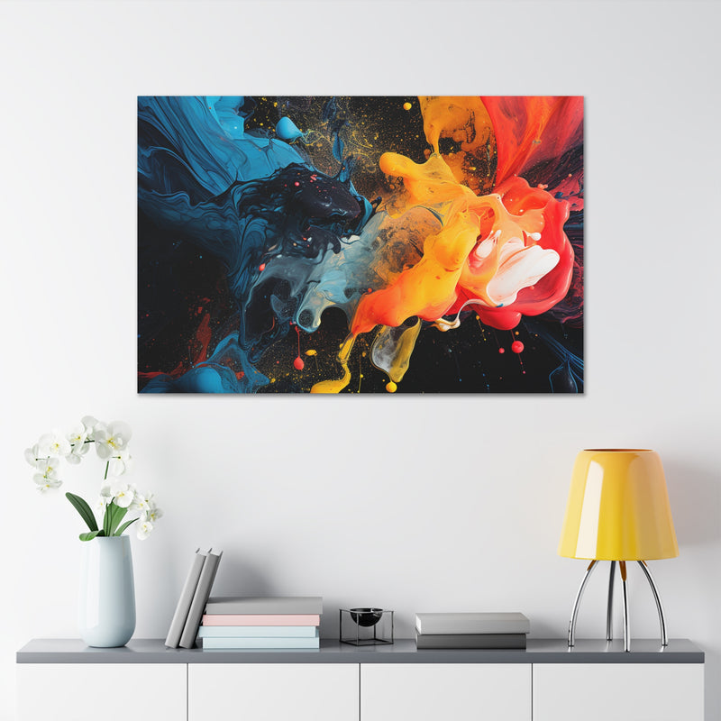 Abstract art color Black Canvas