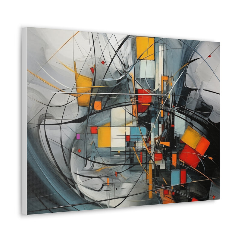 Abstract art color gray3 Canvas