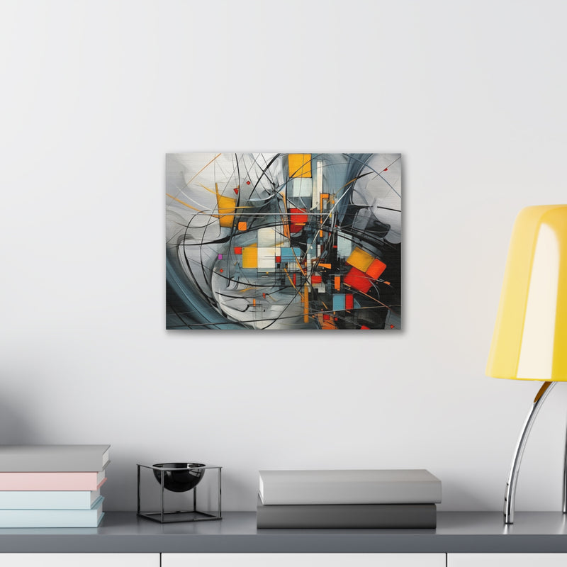 Abstract art color gray3 Canvas