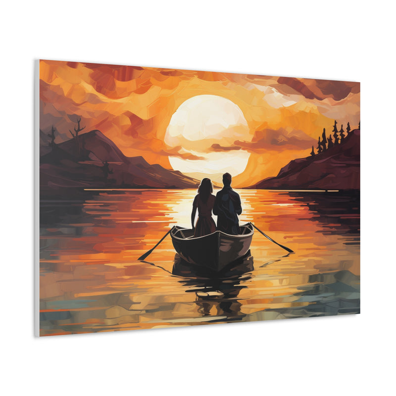 Couple in the lake Canvas