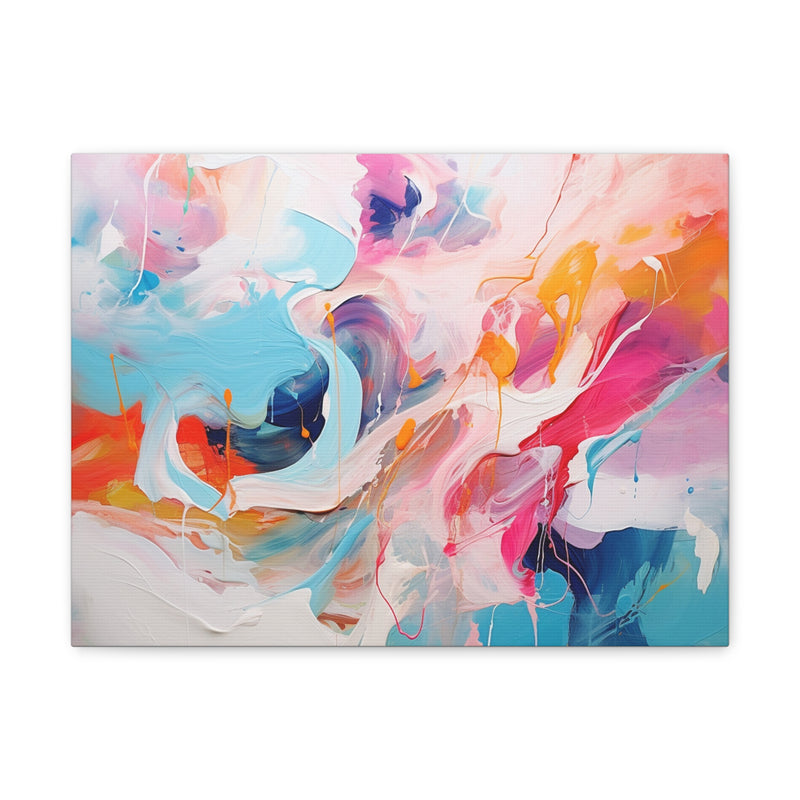 Abstract art color white Canvas