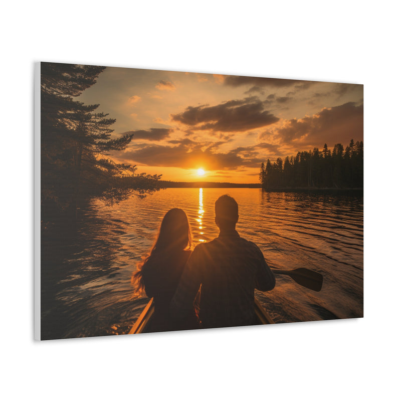 Couple in the lake Canvas