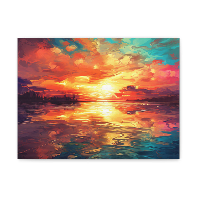 Abstract art color sunset Canvas