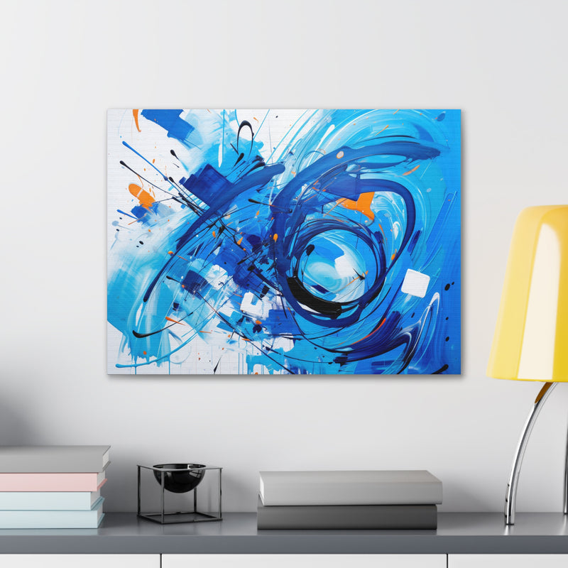 Abstract art color blue2 Canvas