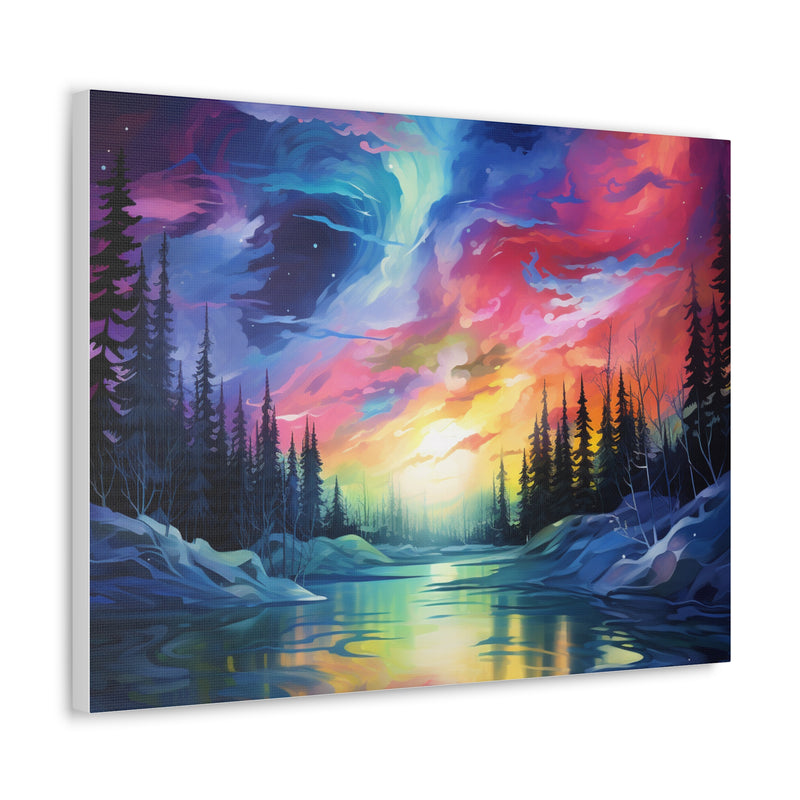 Abstract Art Sky Aurora Canvas