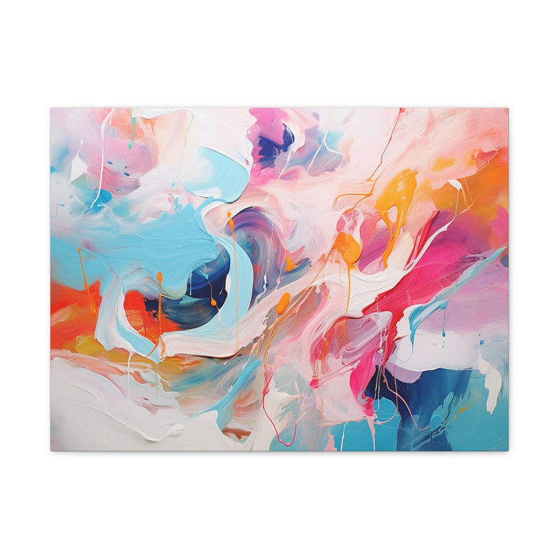 Abstract art color white Canvas