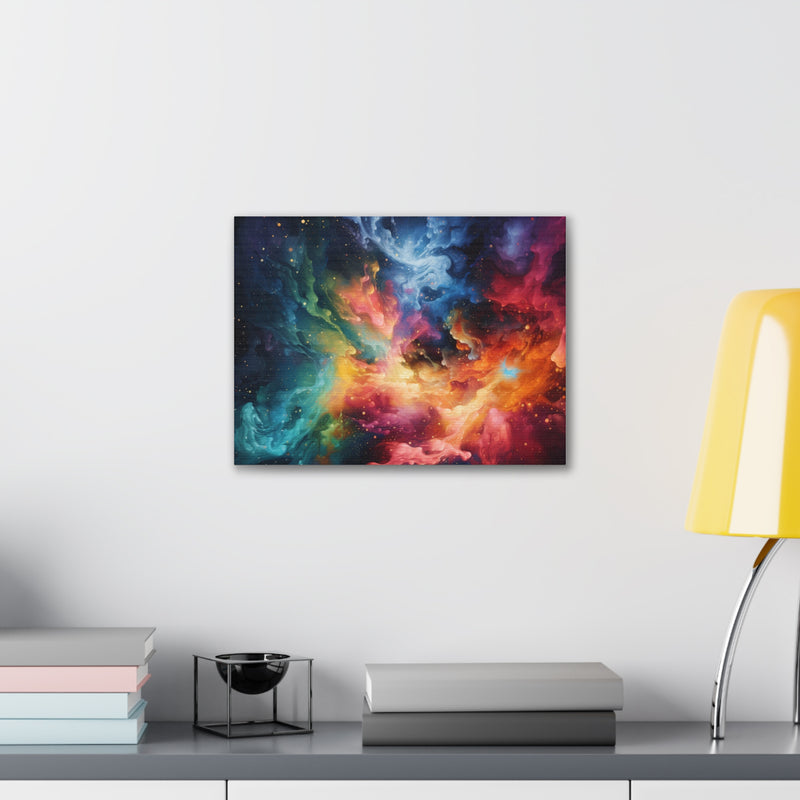 Abstract art color galaxy Canvas