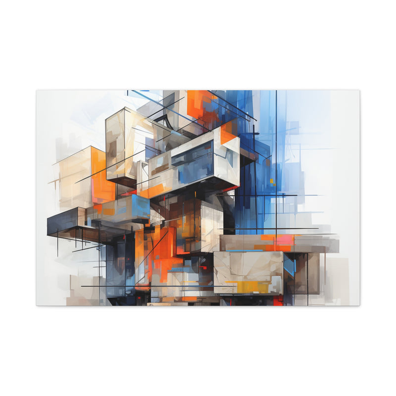 Abstract art building2 Canvas