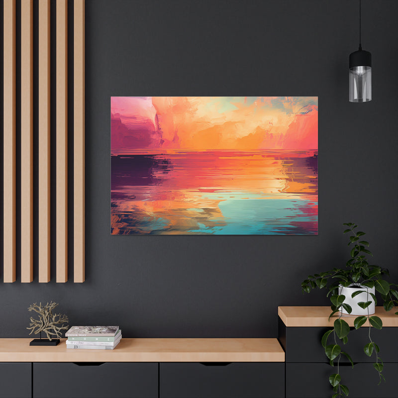 Abstract art color lake2 Canvas