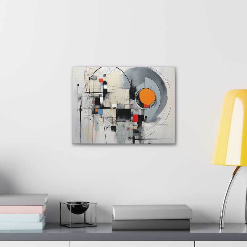 Abstract art color gray Canvas