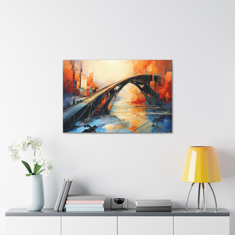 Abstract art color bridges2 Canvas
