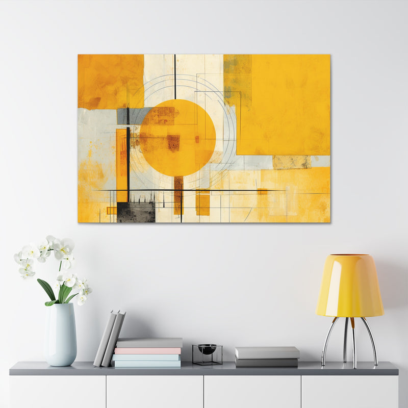 Abstract art color yellow3 Canvas